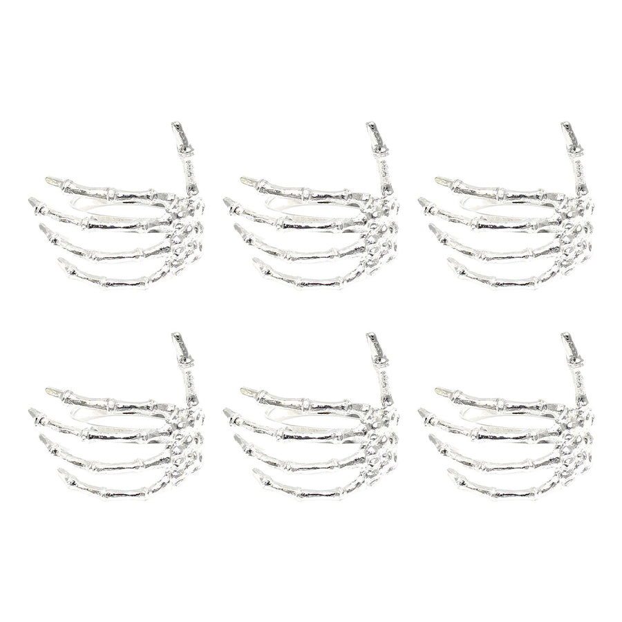 Wine Tableware Halloween Napkin Buckle Ghost Hand Napkin Ring Alloy Napkin Ring Silver