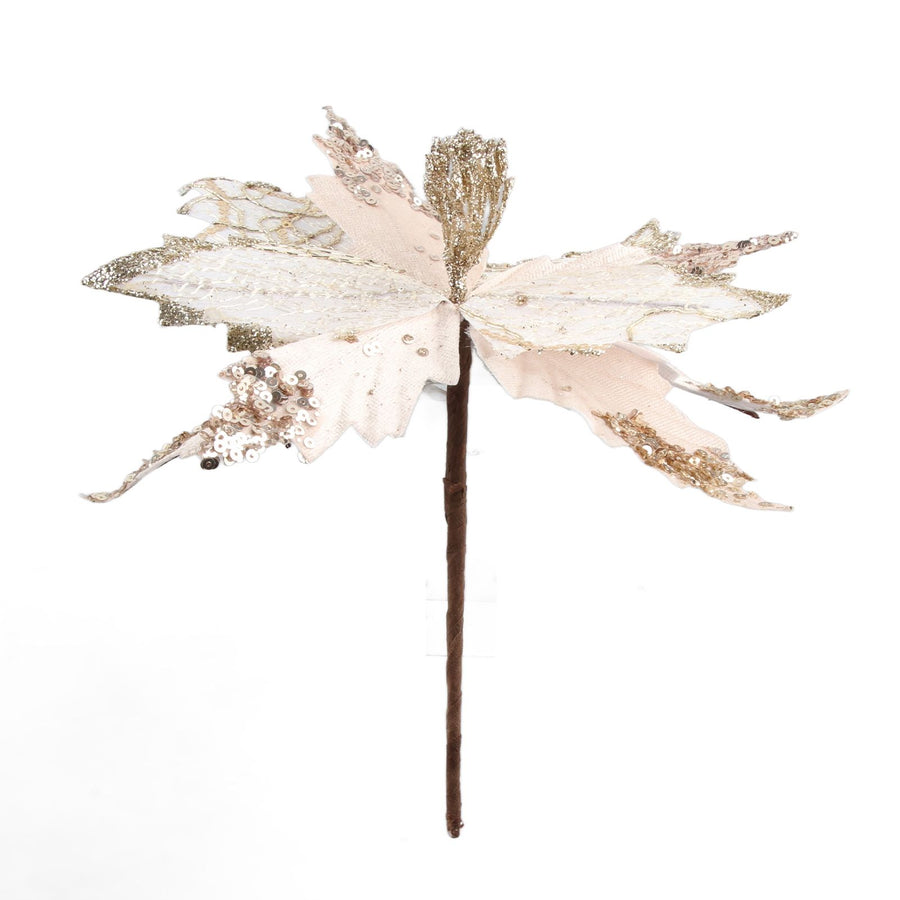 Christmas Flower Simulation Christmas Tree Decoration Christmas Glitter Flower