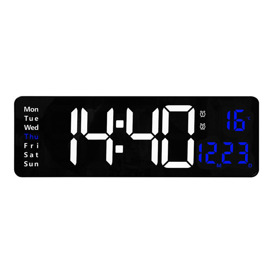 Large Screen Function Display Clock Living Room Wall Hanging Clock LED Display Remote Control Clock