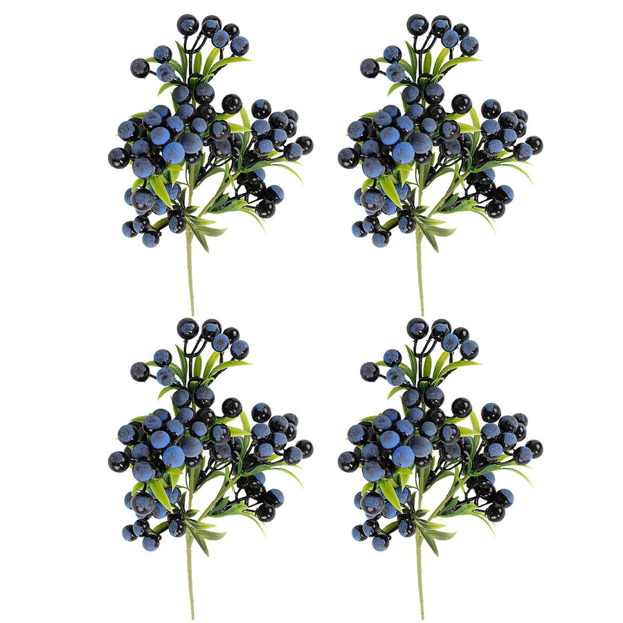 Christmas Berry Branches 3 Forks Simulation Foam Berry Picks Home Decoration