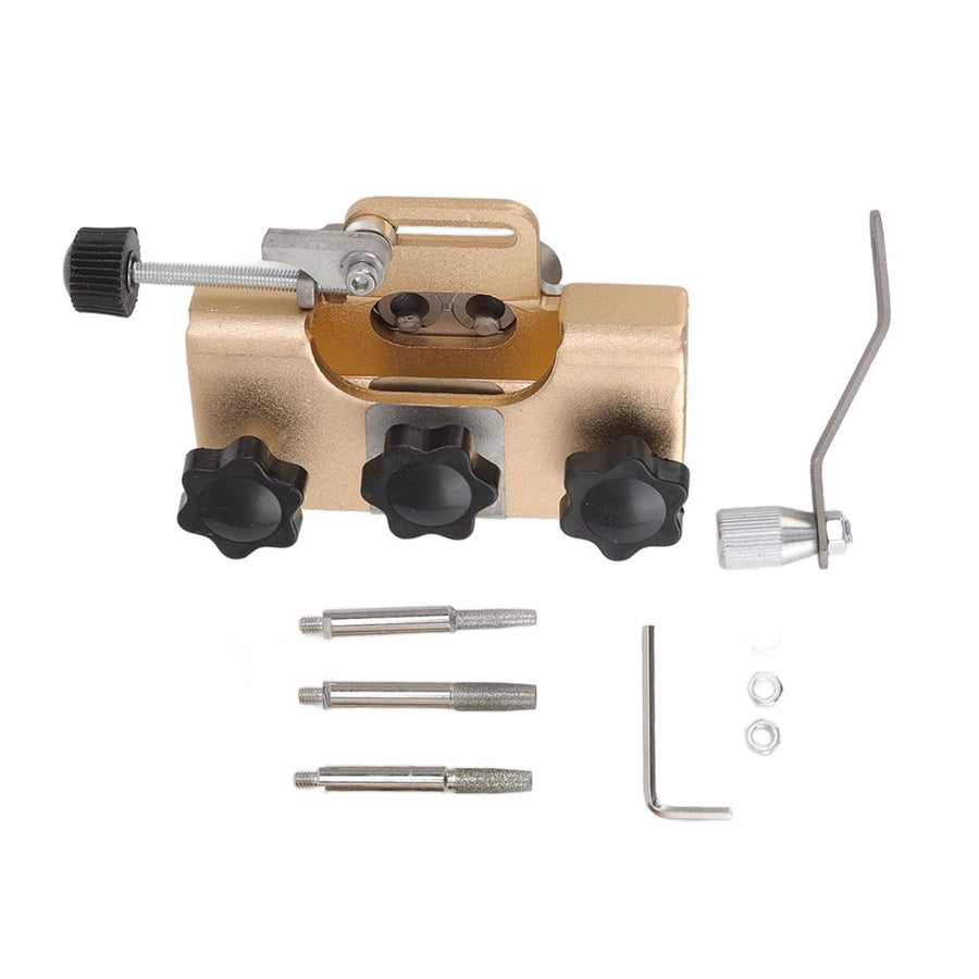 Chainsaw Sharpener Portable Lightweight Hand Crank Chain Sharpening Jig for Electric Saws Gold