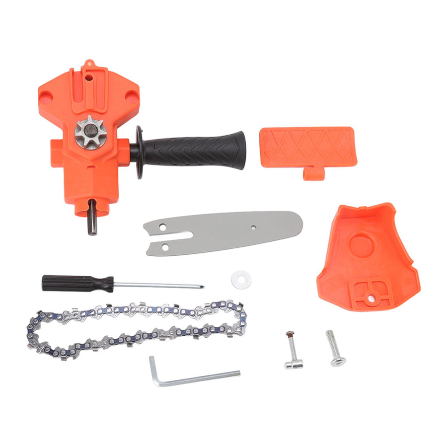 4in Mini Drill to Chain Saw Adapter Simple ABS Steel Portable Electric Chain Saw Converter Accessory for Electric Drill