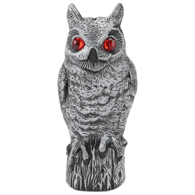 Solar Powered Owl Glowing Eyes Lifelike Appearance Waterproof Sun Resistant Bird Repeller for Home Garden Patio Fence