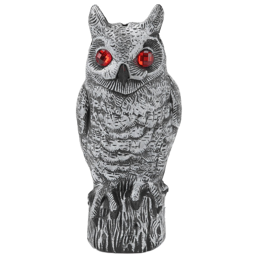 Solar Powered Owl Glowing Eyes Lifelike Appearance Waterproof Sun Resistant Bird Repeller for Home Garden Patio Fence