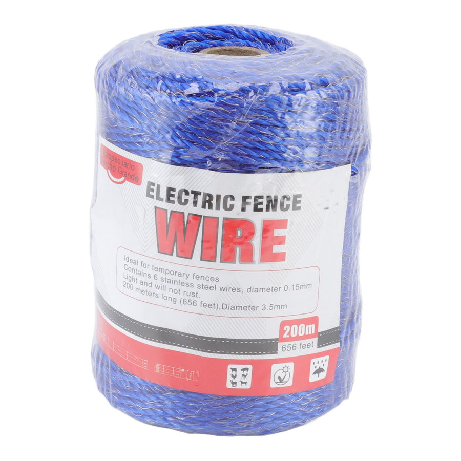 Electric Fence Polywire 6 Strand Stainless Steel 200M Poly Wire for Farm Protection MLD-040F