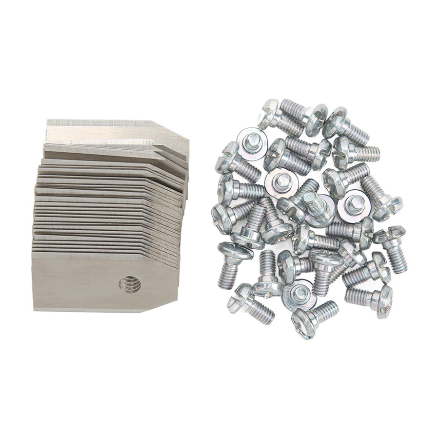 30PCS Stainless Steel Lawn Mower Blade Silver Weather Resistant Lawn Mower Replacement Blade for Husqvarna