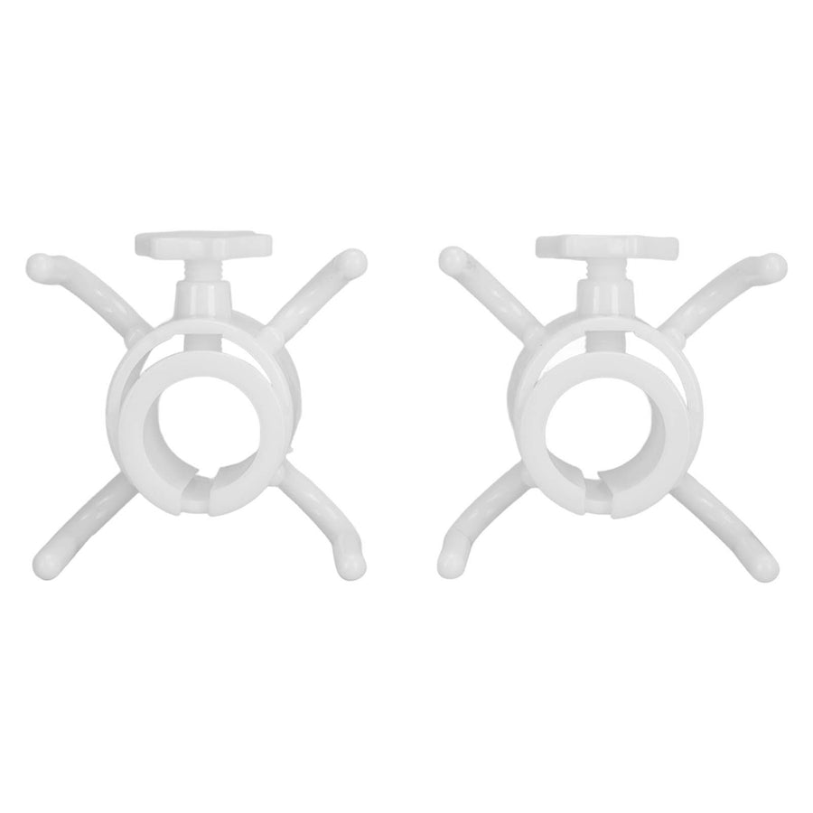 2Pcs Plastic Beach Umbrella Hanging Hook Umbrella Hanger 4 Prong Towel Hat Sunglasses Holder White