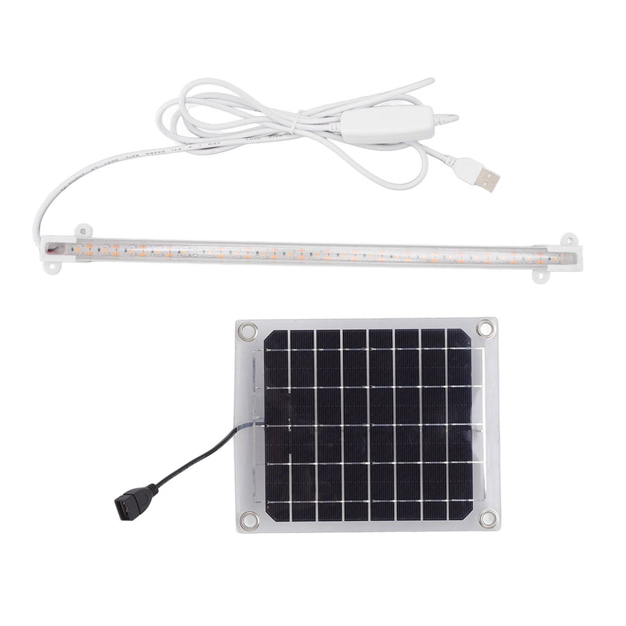 Solar Plant Grow Light LED Plant Grow Light Strip for Balcony Greenhouse Herbs Vegetables Flowers 10W