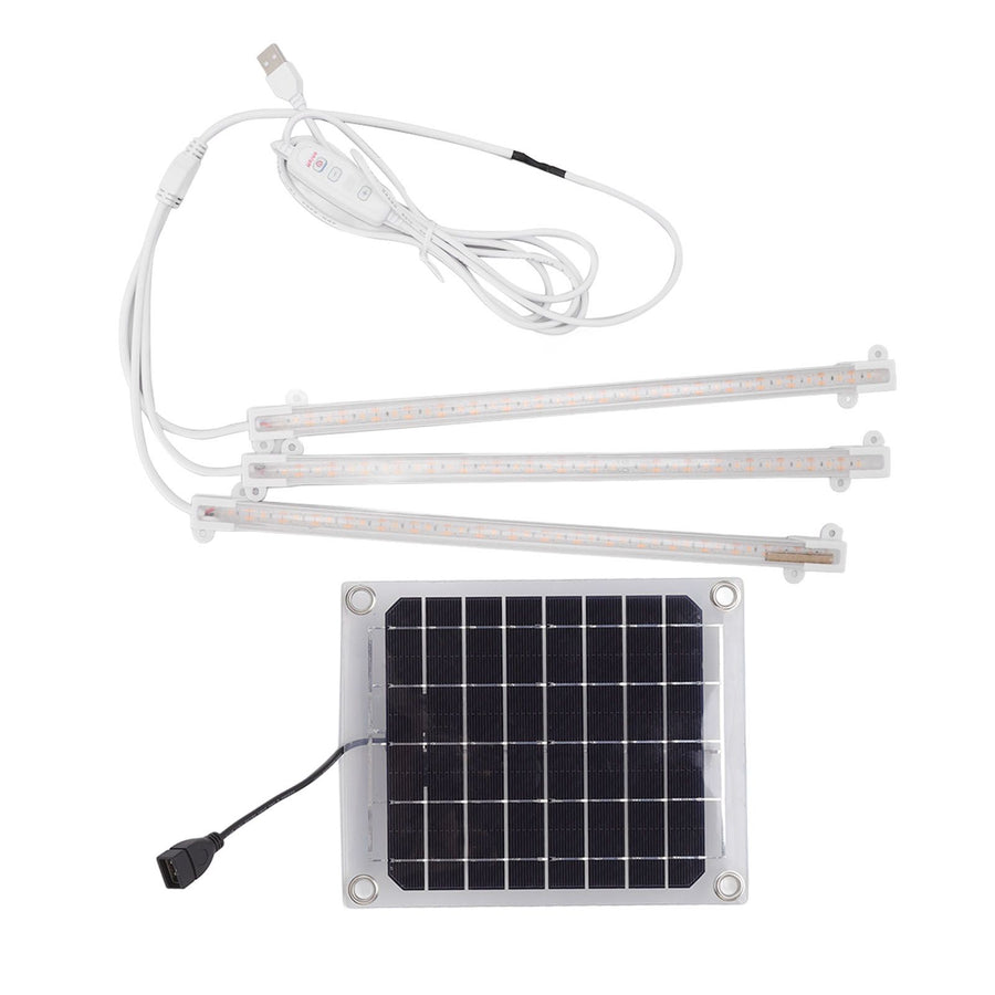 Solar Plant Grow Light LED Plant Grow Light Strip for Balcony Greenhouse Herbs Vegetables Flowers 30W
