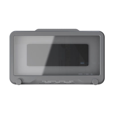 Waterproof Cell Phone Case Shower Phone Holder Wall Hanging Free Punch 360 Degree Rotation Touch Screen For Bathroom Kitchen Grey