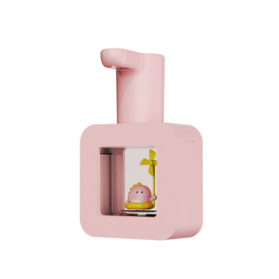 Touchless Automatic Sensor Soap Dispenser Cartoon Pet Waterproof Smart Foam Soap Dispenser Pink Little Dinosaur