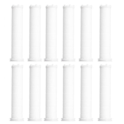 12pcs Shower Head Filter Element PP Cotton White Bath Accessories for Detachable Hydro Shower Head Set