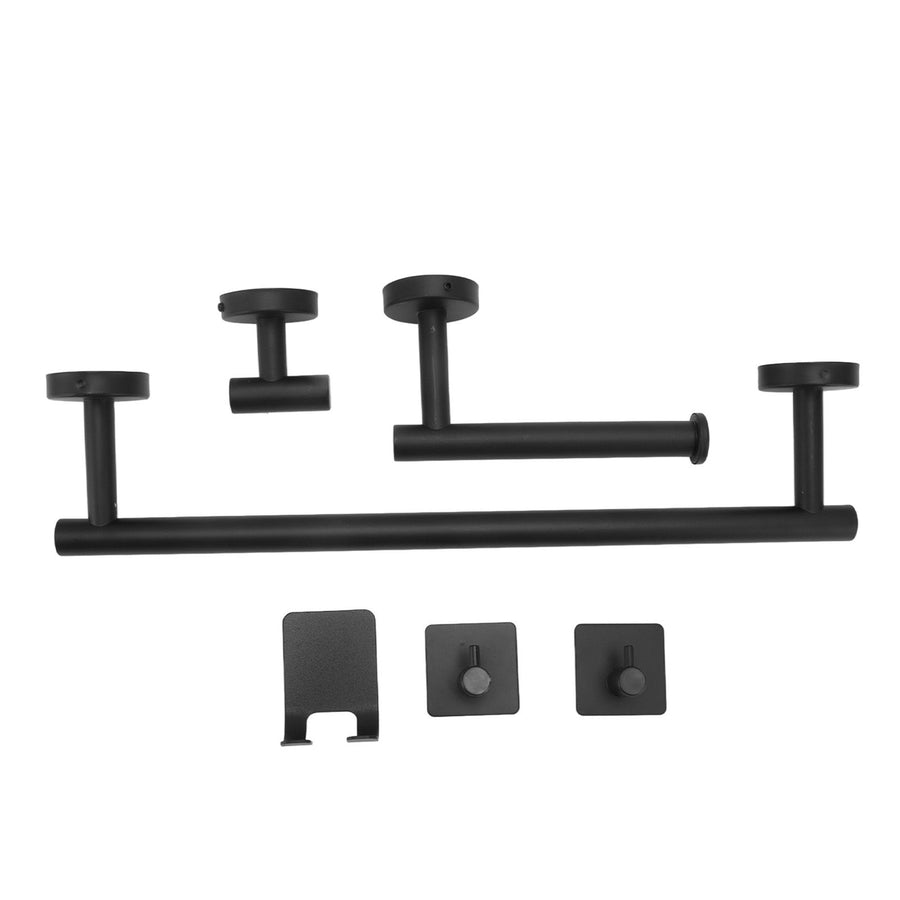 Stainless Steel Towel Bar Matte Black Rust Proof Waterproof Bathroom Towel Bar Rack for Kitchen Laundry