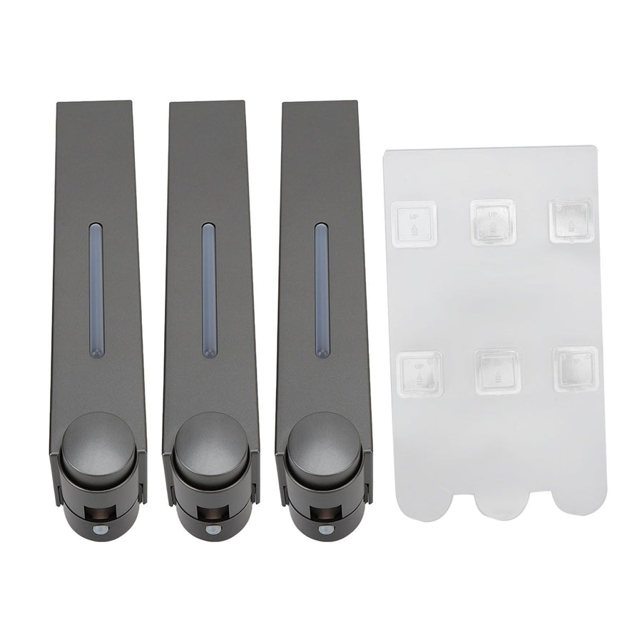 Wall Mounted Liquid Soap Dispensers Back Stick Type Plastic Shampoo Dispenser for Home Hotel School Toilet Grey 6028 3 Cups