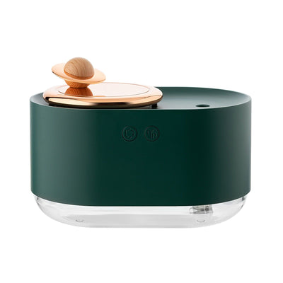 Spray Humidifier Rotating Planet Mini Desktop USB Charging Night Light Humidifier for Home Vintage Green
