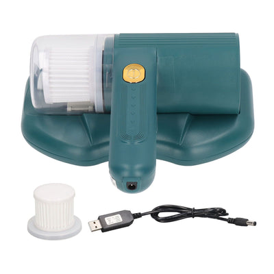 Mattress Vacuum Cleaner Purple Light USB Charging Cordless Mite Vacuum Cleaner with 20Kpa Suction Electric Mite Remover Green
