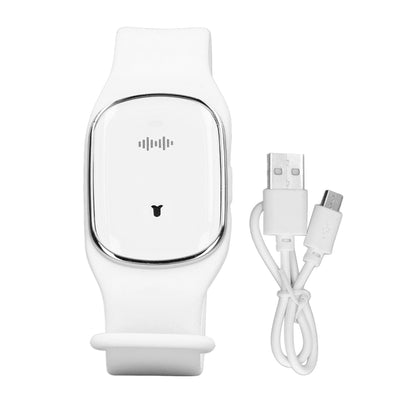 Mosquito Repellent Bracelet Outdoor Ultrasonic USB Charging Anti Mosquito Wristband for Kids Pregnant Woman White