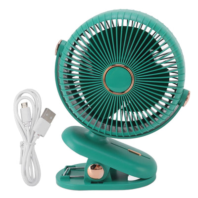 Desk Clip On Fan 3 Wind Speed Safe Design Compact Portable Desktop Fan Clip On Fan for Home Dorm Stroller Green