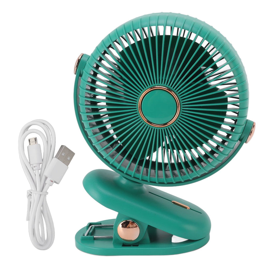 Desk Clip On Fan 3 Wind Speed Safe Design Compact Portable Desktop Fan Clip On Fan for Home Dorm Stroller Green