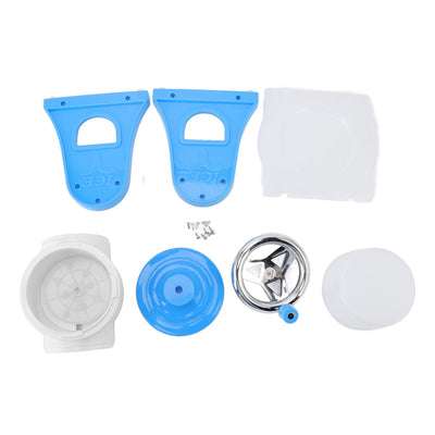 Hand Crank Shaved Ice Machine Stainless Steel Blades Safe Portable Ice Crusher for Home Restaurants Cafes Food Stalls Blue