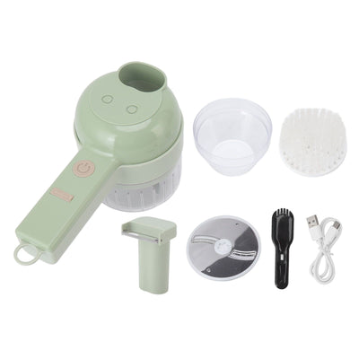 Garlic Chopper Handheld USB Charging Open Feeding Port Waterproof Body Stainless Steel Blade Food Chopper