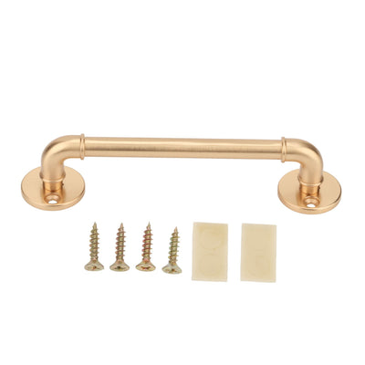 Gate Pull Handle Zinc Alloy Retro Round Base Furniture Hardware for Door Drawer Cabinet Wardrobe Closet Gold