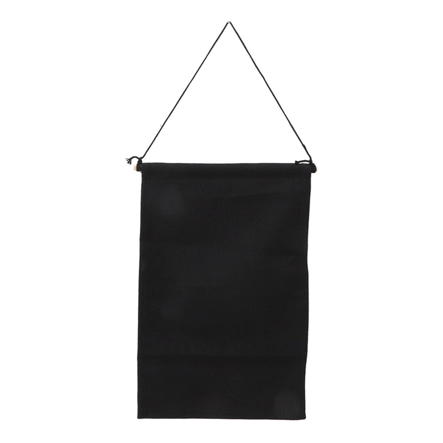 Brooch Storage Hanging Flag Multi Purpose Stylish Classic Pin Collection Organizers Banners for Home Office Dorm Black M 45.5x27.3cm 30cm(wooden Stick)