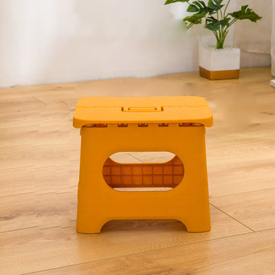 Folding Step Stool Portable Strong Space Saving Plastic Footstool for Adults and Kids Yellow