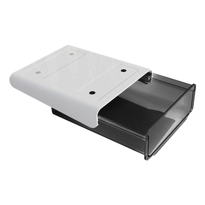 Under Desk Storage Box No Punching Storage ABS PS Small Hidden Drawer For Dormitory Small Transparent Black