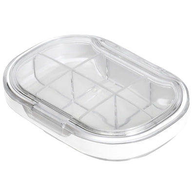 Portable Mini Pill Case Travel Dispensing Pill Organizer Household Food Grade Sealed Storage Medicine Box Big Transparent White