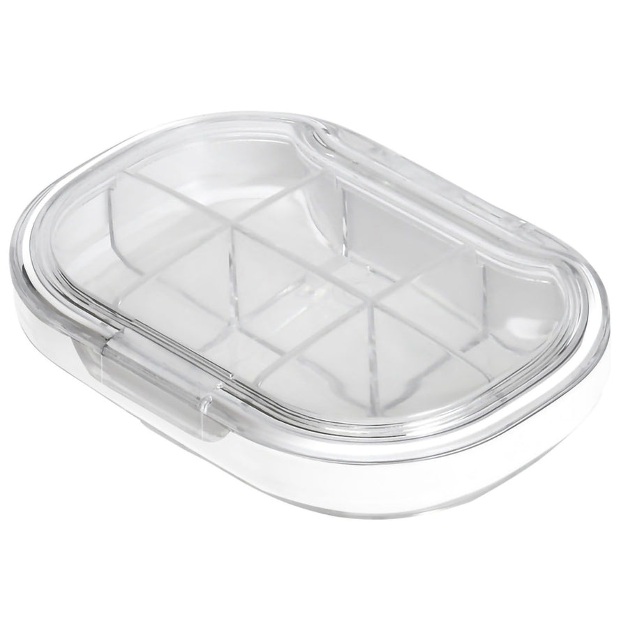Portable Mini Pill Case Travel Dispensing Pill Organizer Household Food Grade Sealed Storage Medicine Box Big Transparent White
