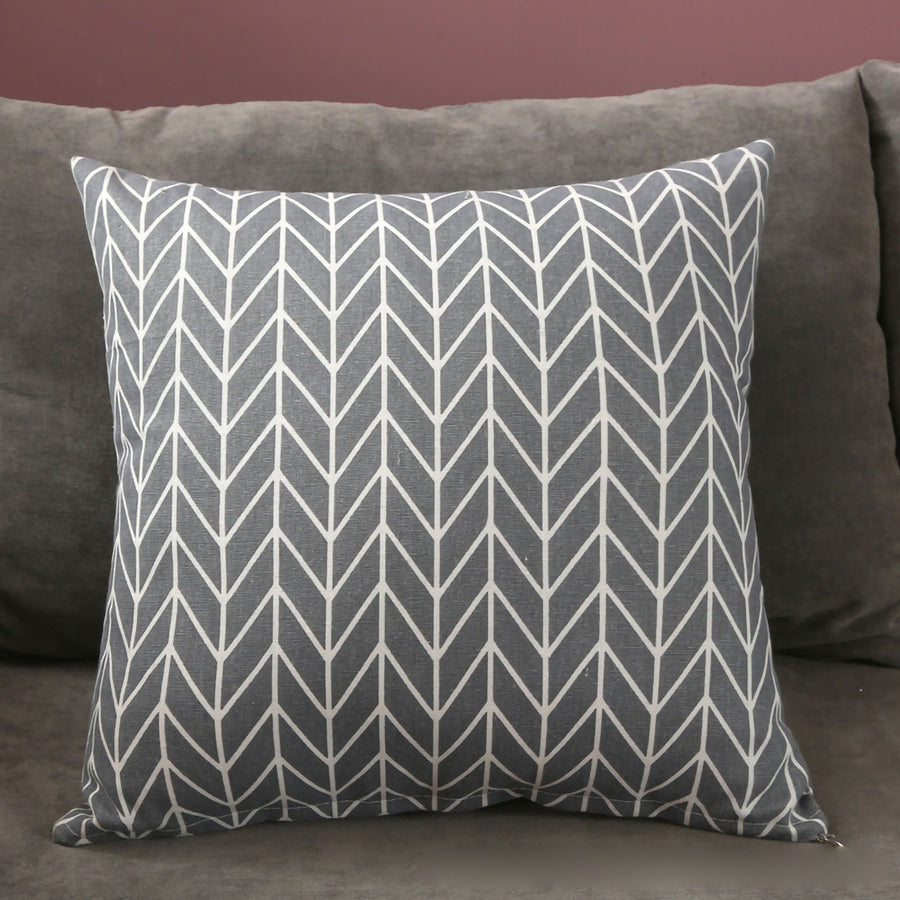 Home Pillow Case Sofa Cushion Accessories Linen Nordic Style Daily Use Home Textiles Grey Arrowhead 45x45