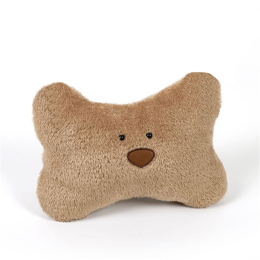 Car Pillow Cute Bear Style Plush Material Soft Comfortable Relieving Stress Car Interior Supplies for Drivers Arm Bear Headrest Brown