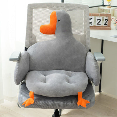 Office Cushion Soft Comfortable Strap Design Goose Shape One Piece Home Cushion for Students Adults Grey 80x40cm / 31.5x15.7in