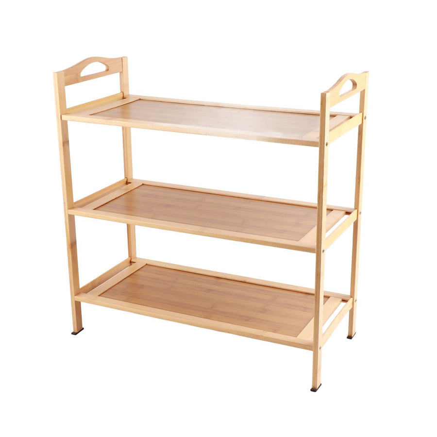Multi Layer Shoe Rack Thicken Bamboo Large Capacity Durable Shoe Storage Rack for Bedroom Dormitory 3 Layers, 50cm/19.7in Length