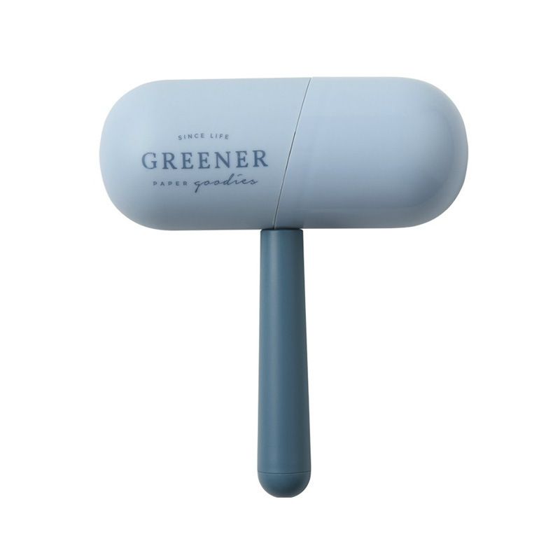 Capsule Sticky Lint Roller Dust Cleaning Tearable Refillable Hair Cloth Remover for Home Blue