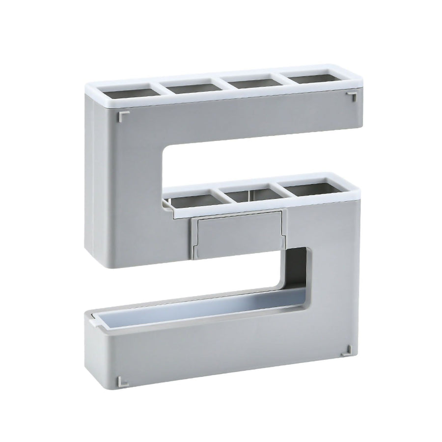 Umbrella Rack Detachable Drainable Cute Number Shape PS Material Wall Mounted Umbrella Holder for Home Grey