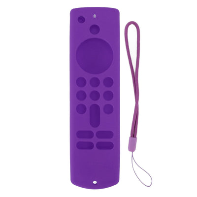 Remote Control Silicone Cover for Fire TV Stick Anti Slip Silicone Protective Case with Lanyard 3rd Gen Purple