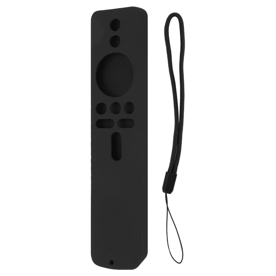 Silicone Protective Cover for Xiaomi TV Stick 4K Anti Slip Remote Control Case with Lanyard Black