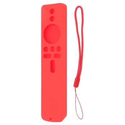 Silicone Protective Cover for Xiaomi TV Stick 4K Anti Slip Remote Control Case with Lanyard Red