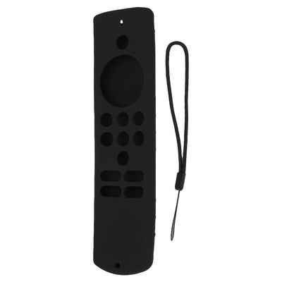 Remote Control Cover Silicone Soft Anti Slip Shockproof Protective Remote Sleeve With Lanyard for Fire TV Stick Lite Black