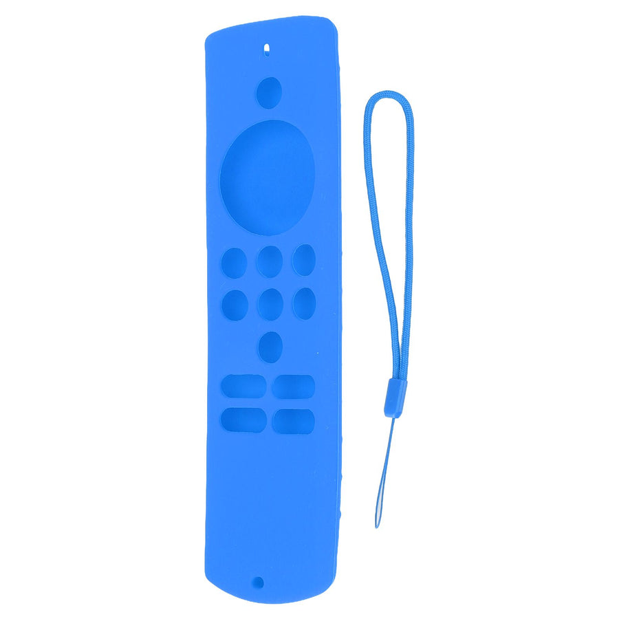 Remote Control Cover Silicone Soft Anti Slip Shockproof Protective Remote Sleeve With Lanyard for Fire TV Stick Lite Blue