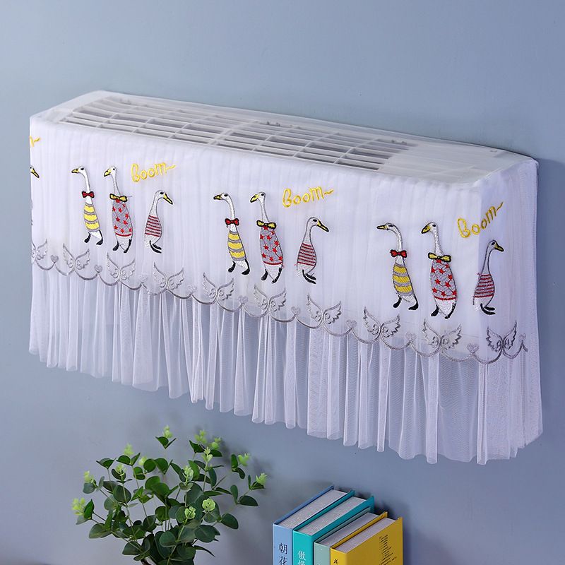 1.5P Air Conditioner Dust Cover Dustproof Wall Mounted Air Conditioner Protective Case Home Decorative Dust Cover Yellow English Duck 1.5P‑2P Within 94cm/37in