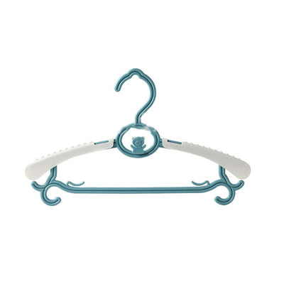Children Hanger Plastic Lovely Adjustable High Toughness Non Slip Clothes Hanger for Kids Nordic Blue