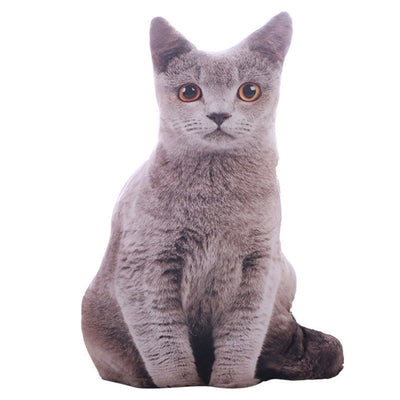 3D Throw Pillow Nap Head Cover Cute Environmental Protection PP Cotton Doll Toy for Kids Gift Gray 50cm/19.69in