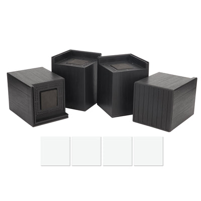 4PCS Sofa Risers Square 4in Porose Bed Lifts Furniture Risers for Fixing Small Pointy Feet Black