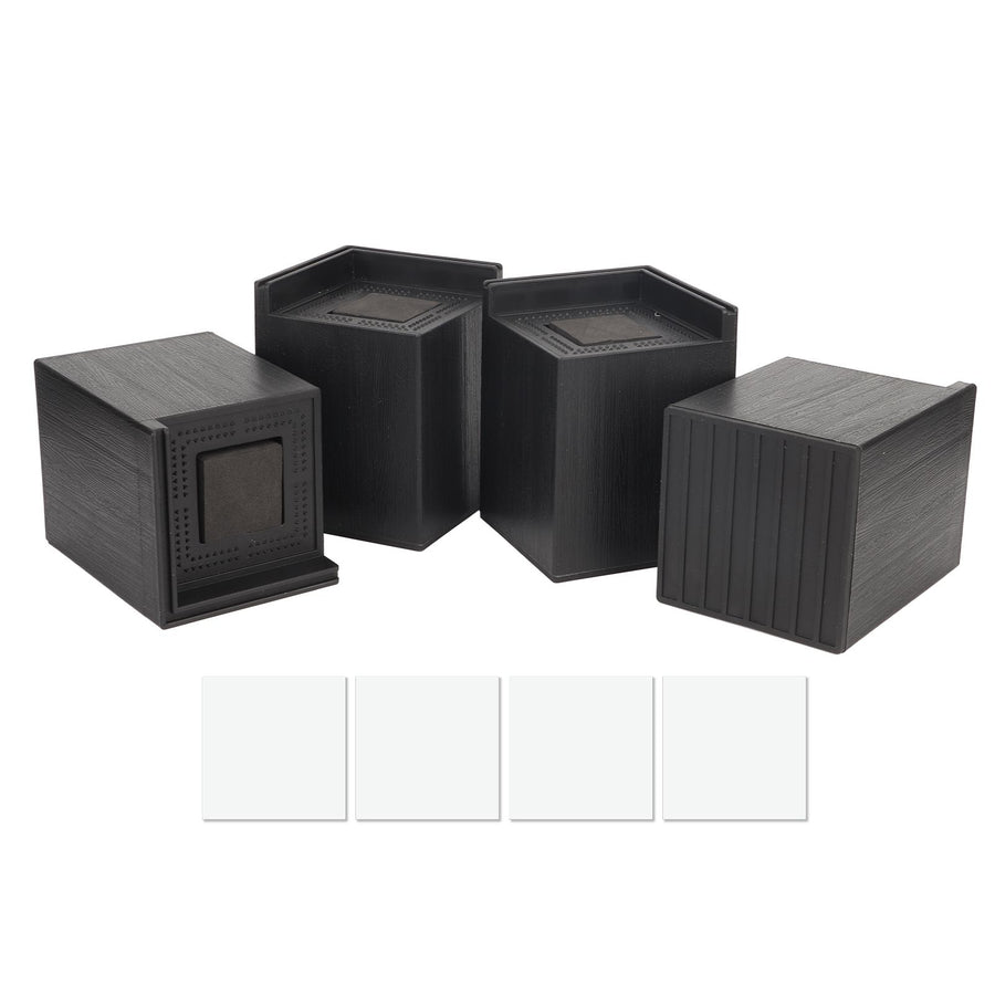 4PCS Sofa Risers Square 4in Porose Bed Lifts Furniture Risers for Fixing Small Pointy Feet Black