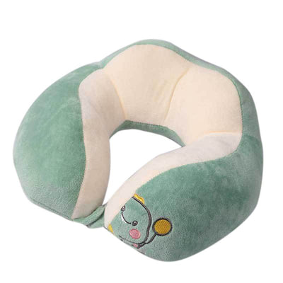 U Shaped Neck Pillow Portable Cute Head Pillow for Office Nap Travel Car Sleeping Double Embroidery Dinosaur