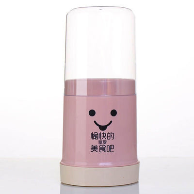 Cute Chopstick Holder Storage with Dustproof Lid Eco Friendly Plastic Utensil Holder With Removable Base for Kitchen Pink