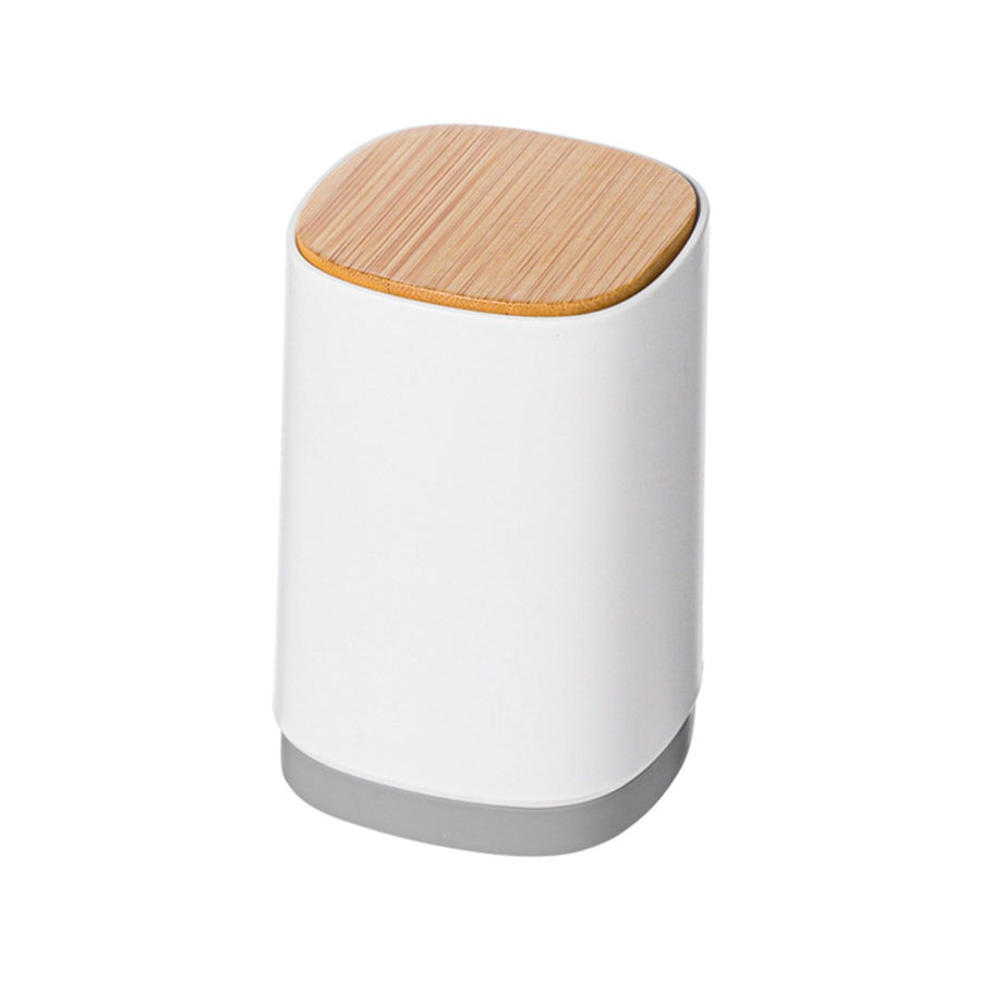 Toothpick Holder Automatic Push Multi Purpose Division Design Toothpick Container for Cotton Swab Dental Floss Grey